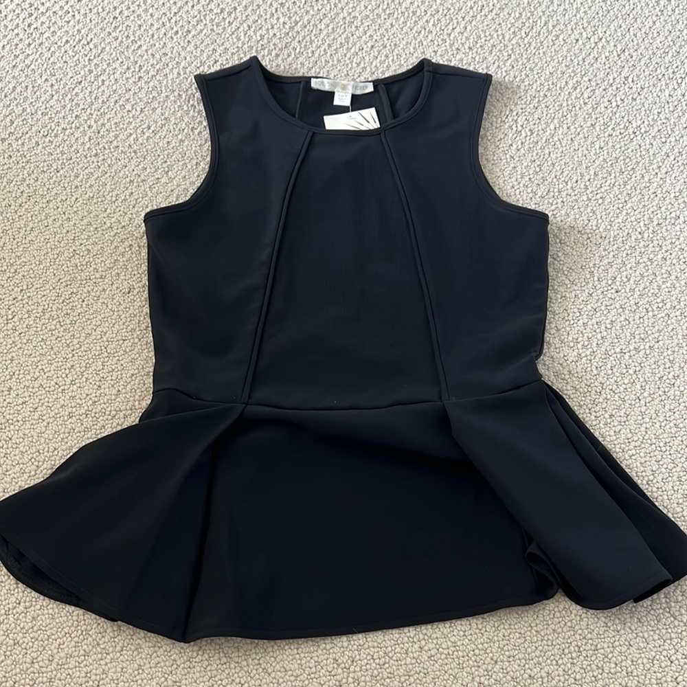 NWT- Black peplum top